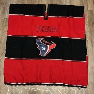 🤿NWOT Houston Texans Pancho  Football NFL Team Logo Fringe Hem